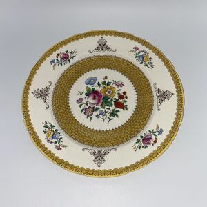 Antique Royal Cauldon Est 1774 Made in England Yellow Floral 11” Dinner Plate